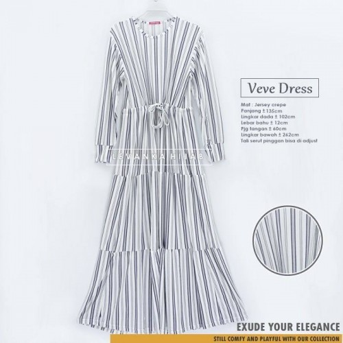 GAd-054 Gamis Tali Pinggang Bertingkat